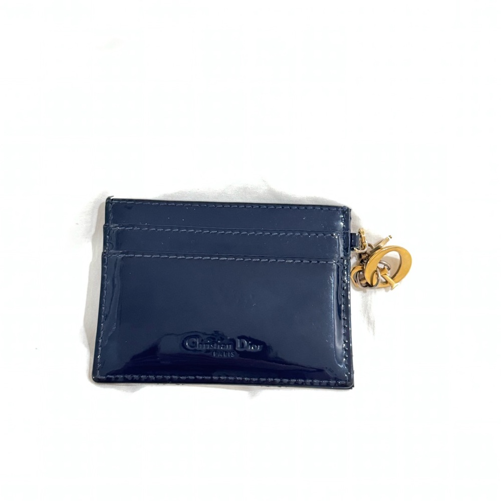💌 authentic💌 lady dior freesia card holder in navy